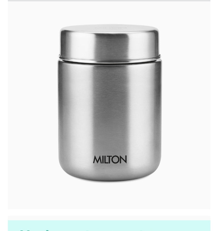 Milton Grab N Go 450 Thermosteel Vacuum Insulated Food Jar - Silver (410 ml)